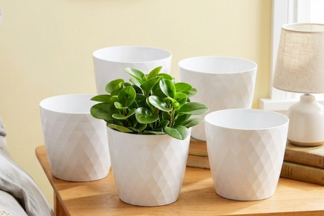 ShadowCut Planter - Set of 5 - White
